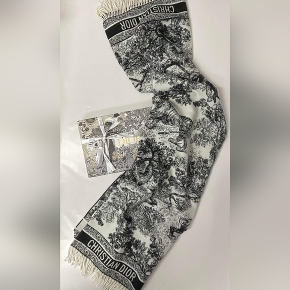 Dior Fierce Toile De Jouy Throw blancket/Shawl, Cashmere and wool - Picture 3 of 5